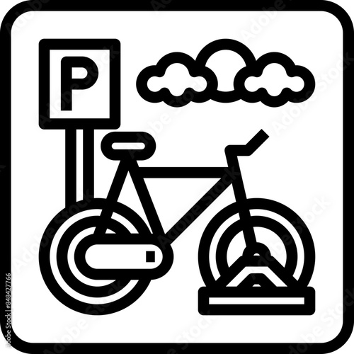 BICYCLE  PARKING,parking sign,bicycles,transportation,signals.svg
