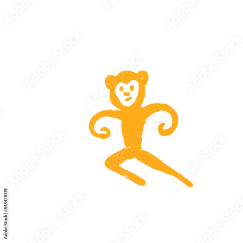 transparent cute little monkey illustration PNG