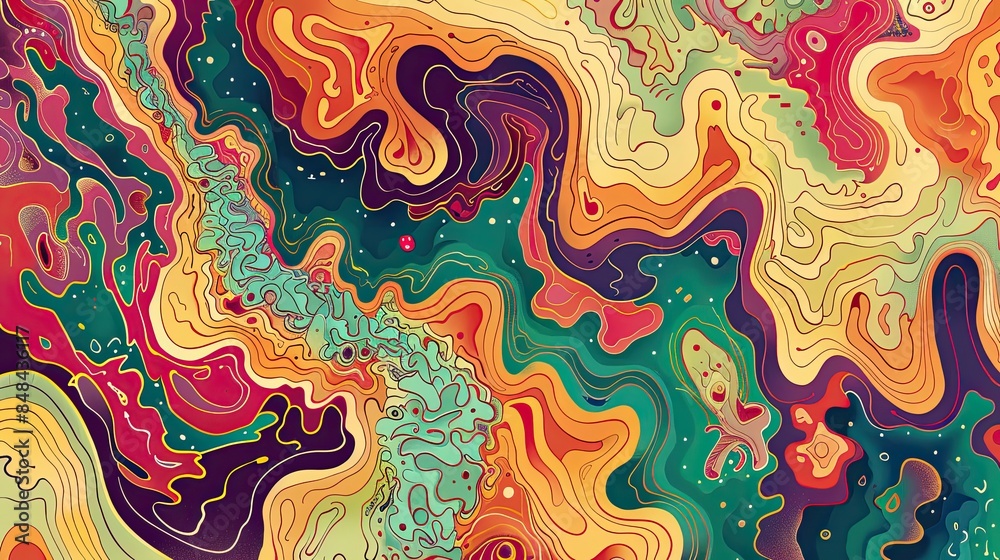 Psychedelic Abstract Background with Intricate Design Patterns Psychedelic Abstract Background with Intricate Design Patterns