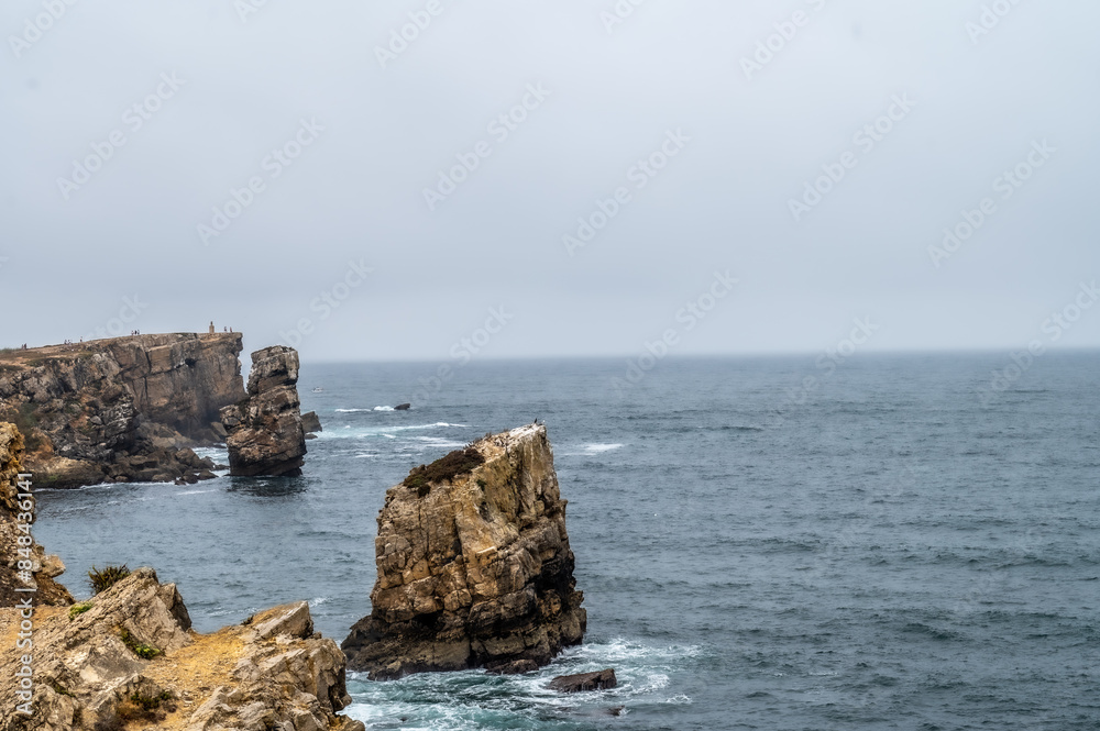 Coast with rocks in Peniche Portugal Coast with rocks in Peniche Portugal