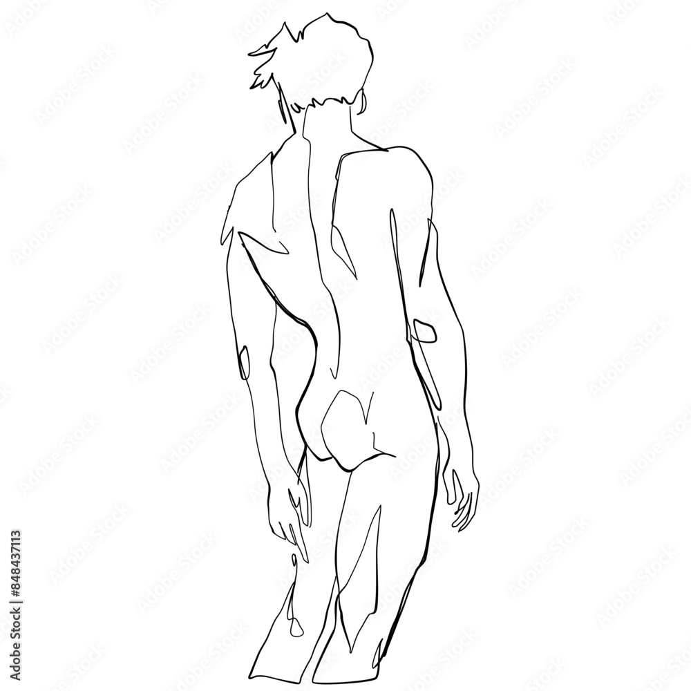 single line drawing of a man single line drawing of a man