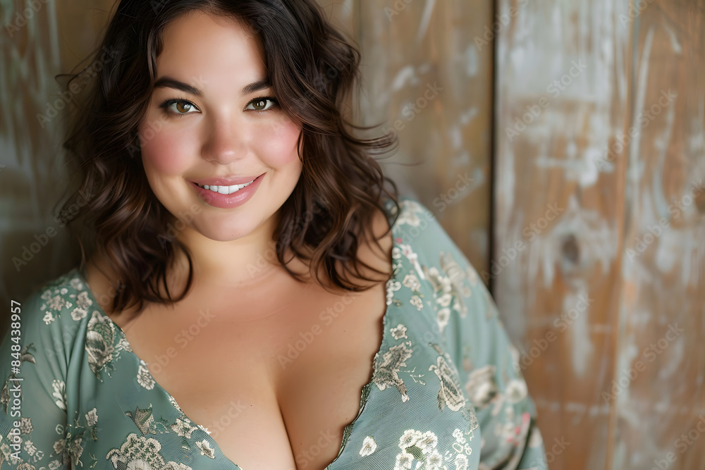 Plus Size Model Promoting Body Positivity. Generative by AI Plus Size Model Promoting Body Positivity. Generative by AI