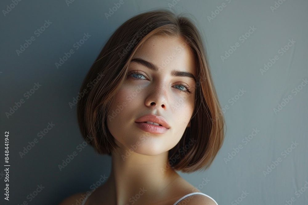 Fototapeta premium Portrait of a woman with a serene expression