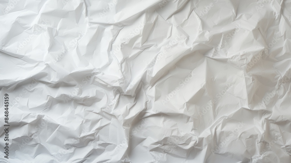Crumpled white paper texture background