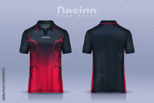 t-shirt polo templates design. uniform front and back view.	