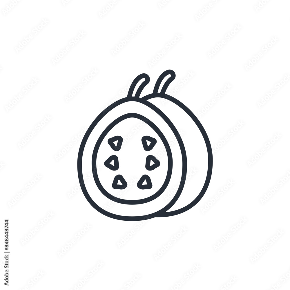 guava icon. vector.Editable stroke.linear style sign for use web design,logo.Symbol illustration. guava icon. vector.Editable stroke.linear style sign for use web design,logo.Symbol illustration.