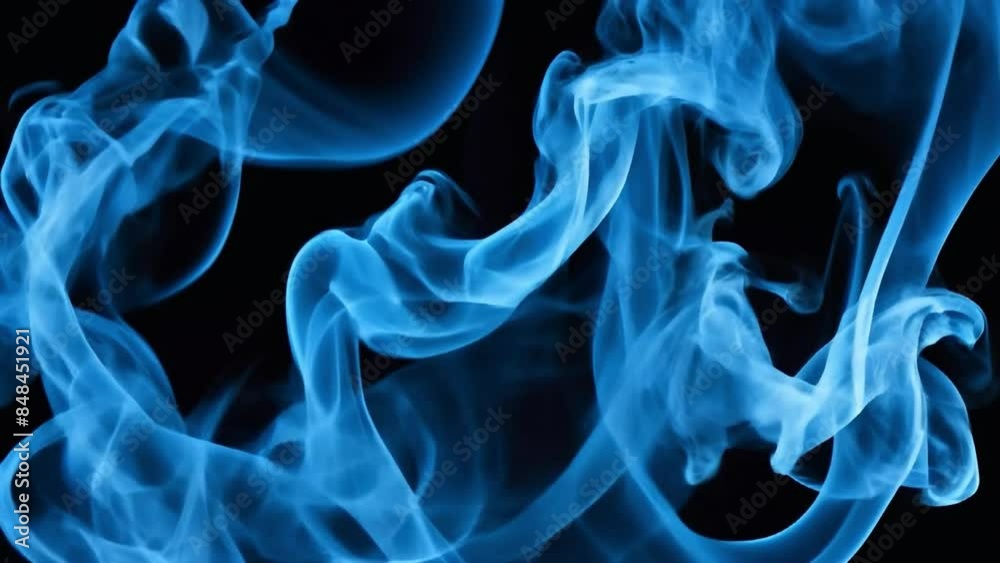 Blue smoke on black Blue smoke on black