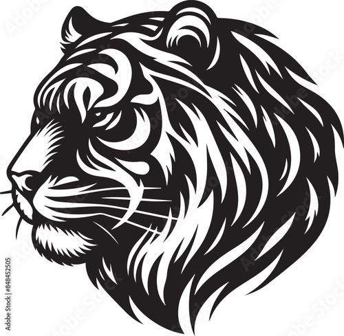 Wallpaper Mural tiger head vector illustration Torontodigital.ca