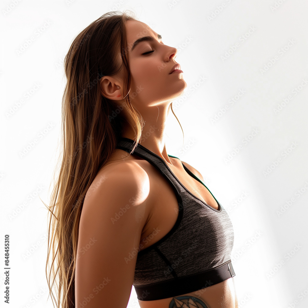 Fototapeta premium Ragazza che si allena fittness