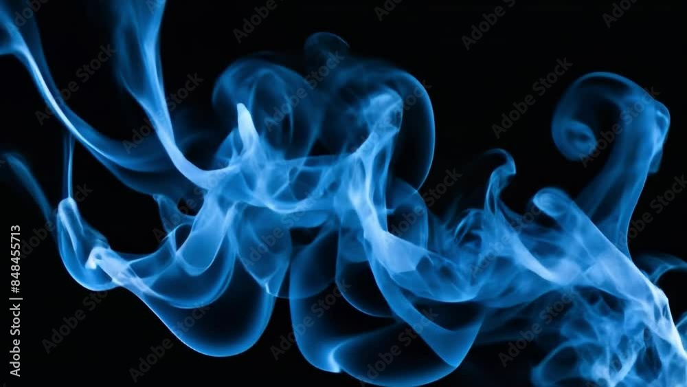 Blue smoke on black Blue smoke on black