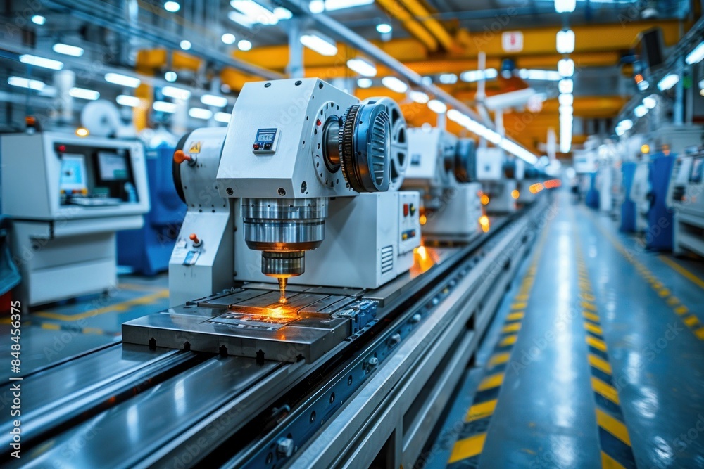 Modern Automated Machinery in a Factory. Generative ai. Modern Automated Machinery in a Factory. Generative ai.