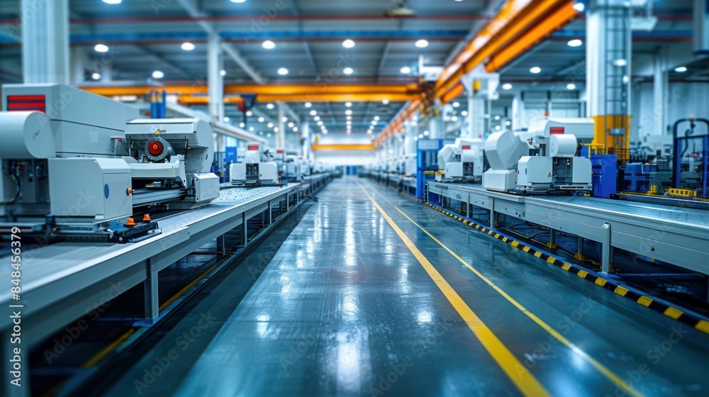 Modern Automated Machinery in a Factory. Generative ai. Modern Automated Machinery in a Factory. Generative ai.