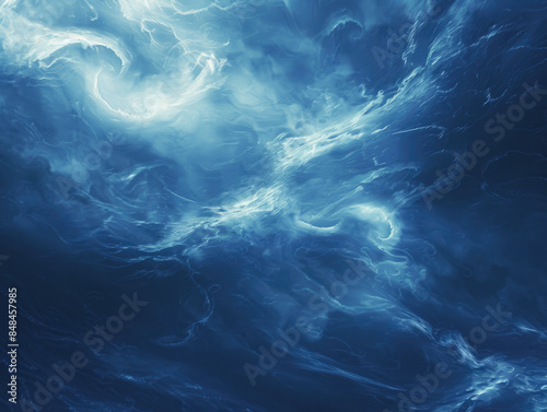 Background with blue waves. Created with Ai