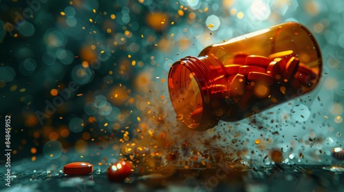 Pills Spilling From Bottle