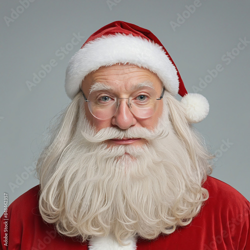 portrait of santa claus isolated on white background