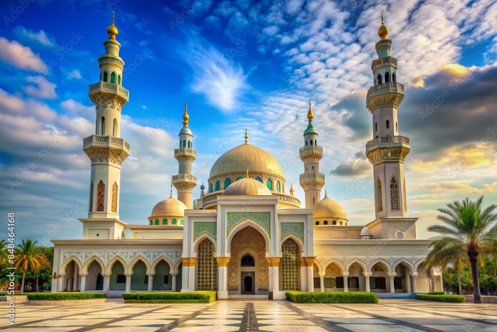 Obraz premium Arabic Mosque 3D render.