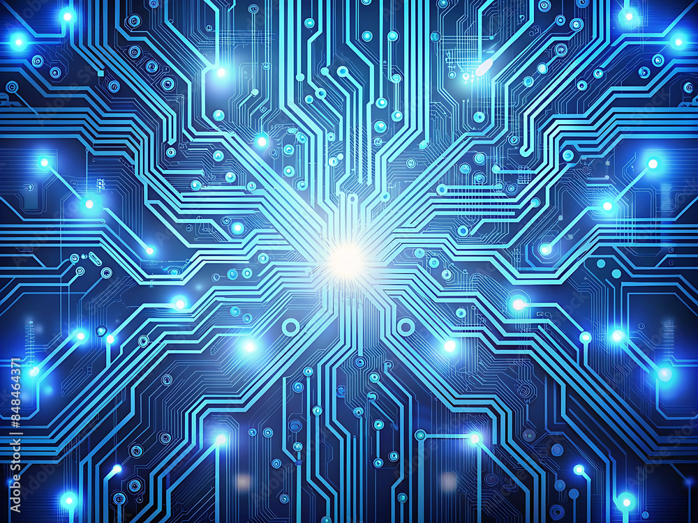 Futuristic Digital Circuit Board Pattern - Hi-Tech Technology Background Illustration Futuristic Digital Circuit Board Pattern - Hi-Tech Technology Background Illustration