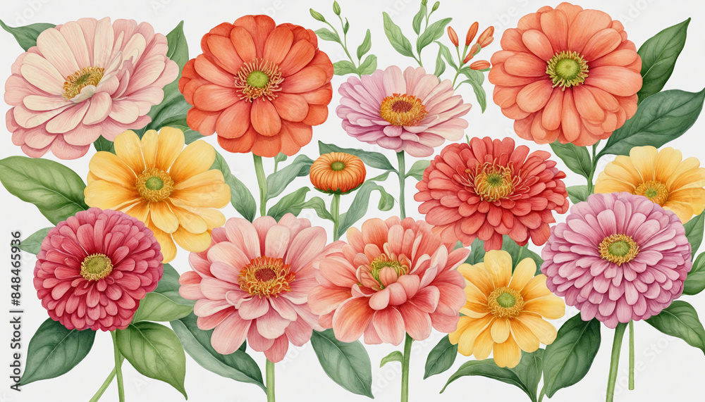 An AI-generated botanical collection of vibrant watercolor flowers with transparent backgrounds for graphic design layouts An AI-generated botanical collection of vibrant watercolor flowers with transparent backgrounds for graphic design layouts