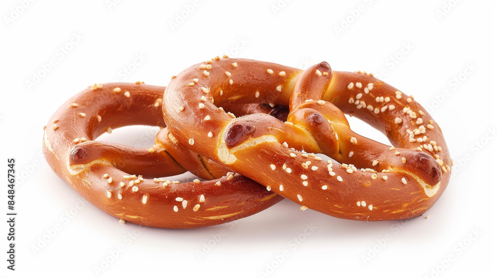 two pretzels linked together, symbolizing partnership and collaboration. two pretzels linked together, symbolizing partnership and collaboration.