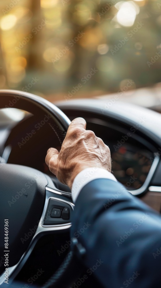 close up of hands of a businessman driving her car, modern successful transportation close up of hands of a businessman driving her car, modern successful transportation