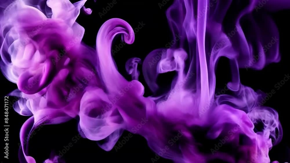 Purple smoke on black Purple smoke on black