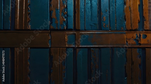 Blue wooden door for background.