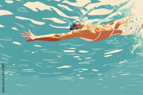 a swimming in the ocean with a mask on