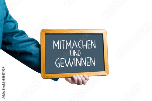 Mitmachen und Gewinnen, Kreidetafel
