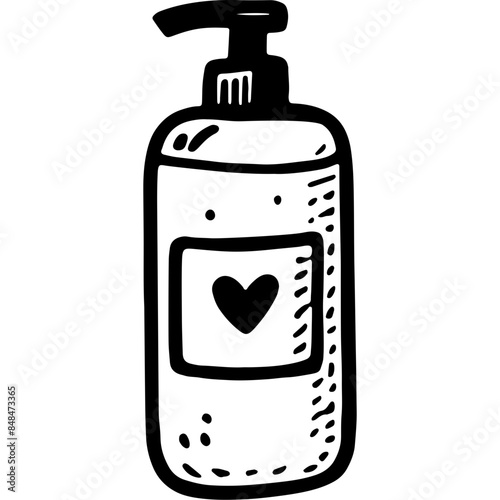 Doodle Plastic Dispenser Bottle 