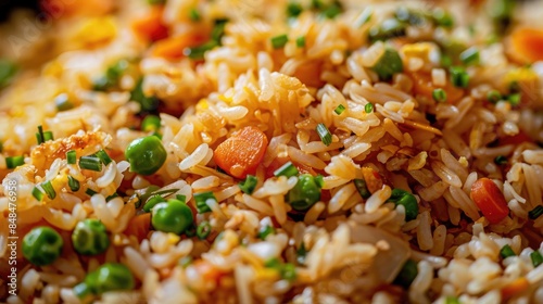 Close up view of Chinese fried rice photo
