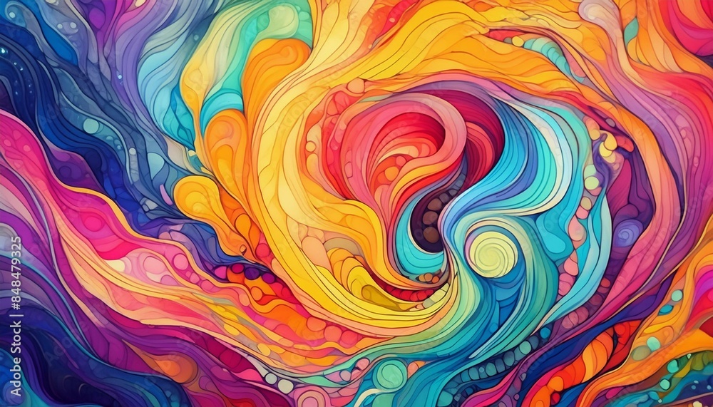 Colorful ink swirling pop abstract background Colorful ink swirling pop abstract background