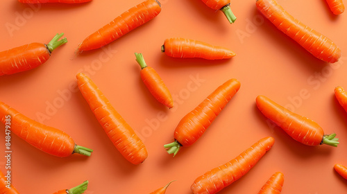 carrots on orange background