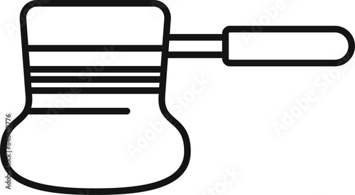 This icon represents an authentic turkish coffee pot with a long handle, often used to make turkish coffee