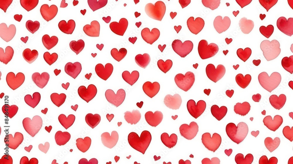 many little red hearts on white background many little red hearts on white background