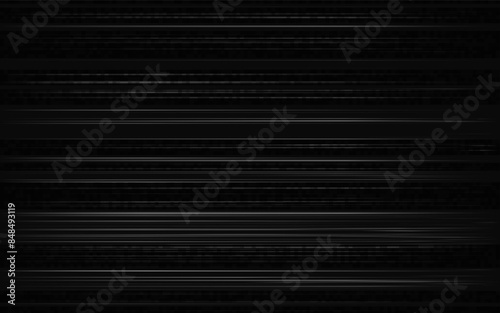 Glitch VHS background. Old video camera distortion. Horizontal overlay lines. Retro noise effect. Vintage video tape template. Distorted static texture. Vector illustration.