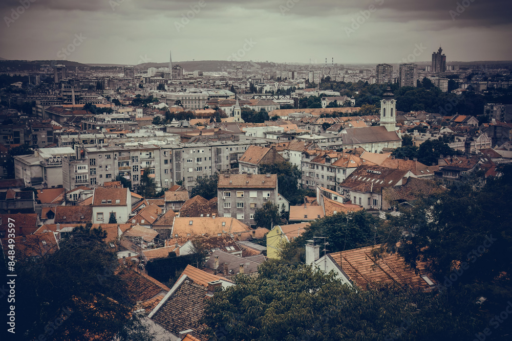 Obraz premium View across Zemun to Belgrade. Serbia