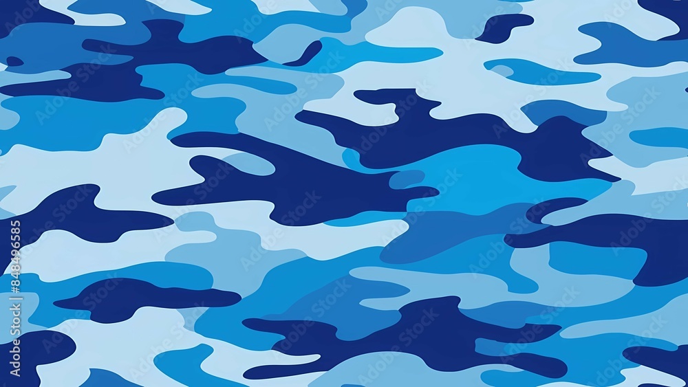 Simple Camouflage seamless pattern in Blue. Military camouflage. illustration formats 4K UHD Simple Camouflage seamless pattern in Blue. Military camouflage. illustration formats 4K UHD