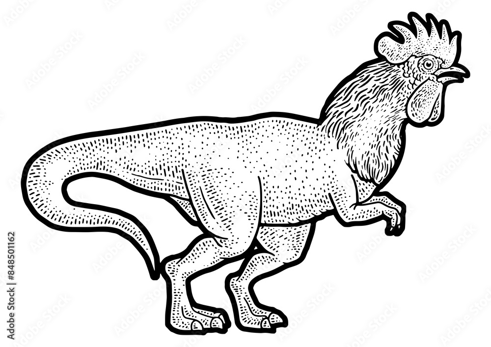 rooster headed tyrannosaurus dinosaur bird sketch engraving PNG illustration. T-shirt apparel print design. Scratch board imitation. Black and white hand drawn image. rooster headed tyrannosaurus dinosaur bird sketch engraving PNG illustration. T-shirt apparel print design. Scratch board imitation. Black and white hand drawn image.