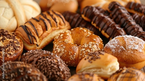 Bakery items suitable for background display