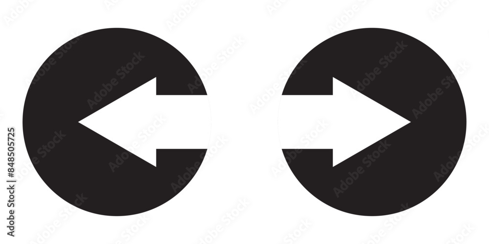 Back and Next icon button. Left and right button vector illustration. Next and previous buttons on white background. Back and Next icon button. Left and right button vector illustration. Next and previous buttons on white background.