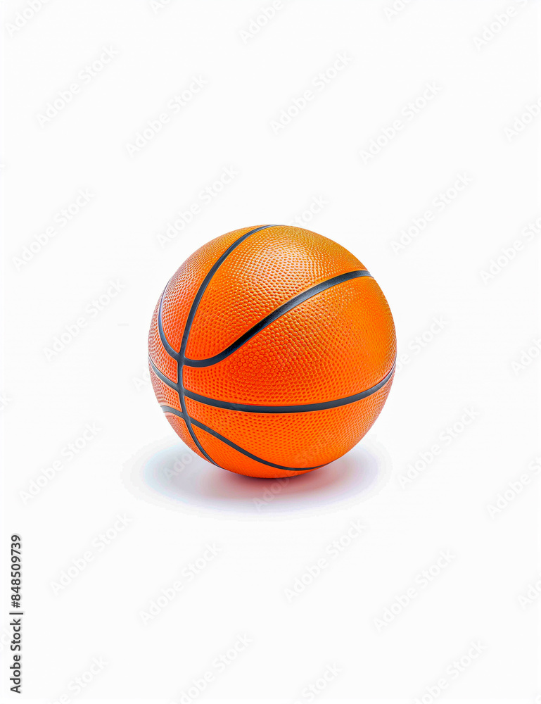 A basketball is shown in a white background