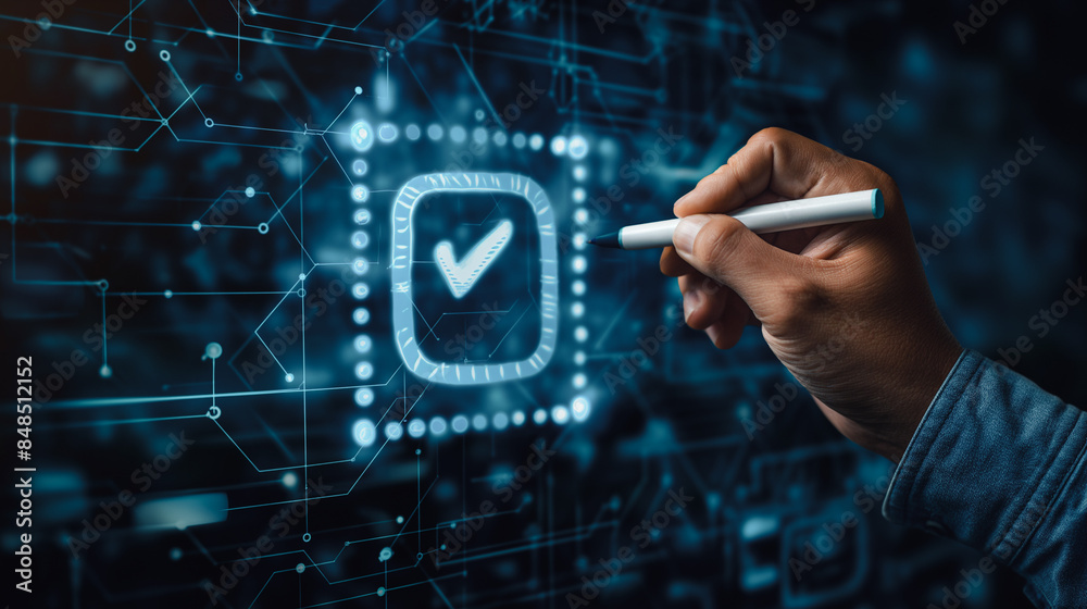 Fototapeta premium Digital Verification Process: Secure and Efficient