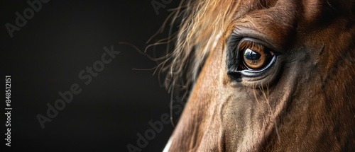 A robust brown horse, epitomizing the strength and elegance of farm animals