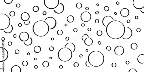 Bubble water. Water drops pattern. Foam soap, lather. Vector illustration