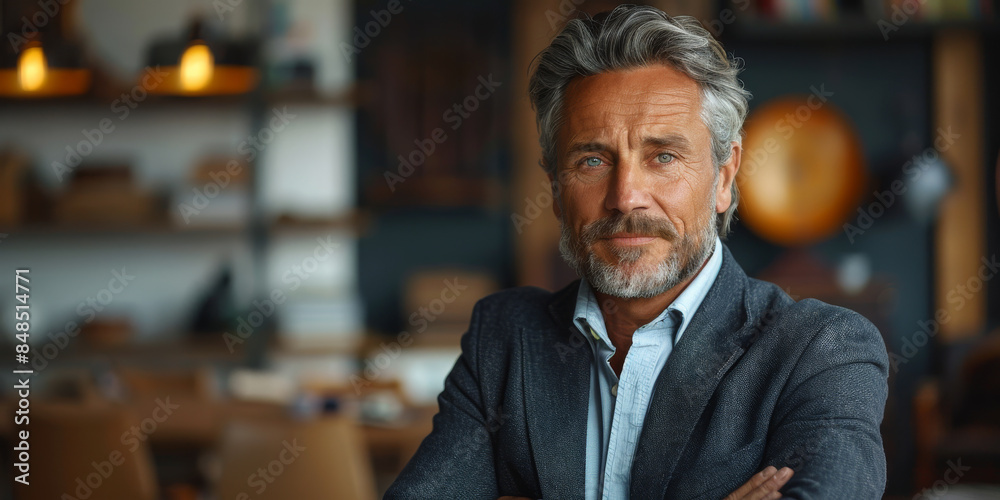 Confident Business Professional in Modern Office Confident Business Professional in Modern Office