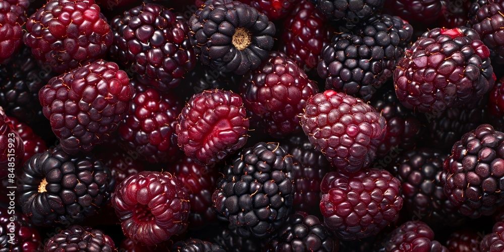 Close-up of various fresh berries with water droplets, including strawberries, blueberries, raspberries, and blackberries.
