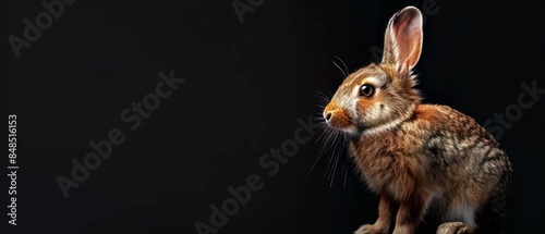 Rabbit, with its fluffy coat and endearing features, a beloved pet and symbol of innocence © STOCKYE STUDIO