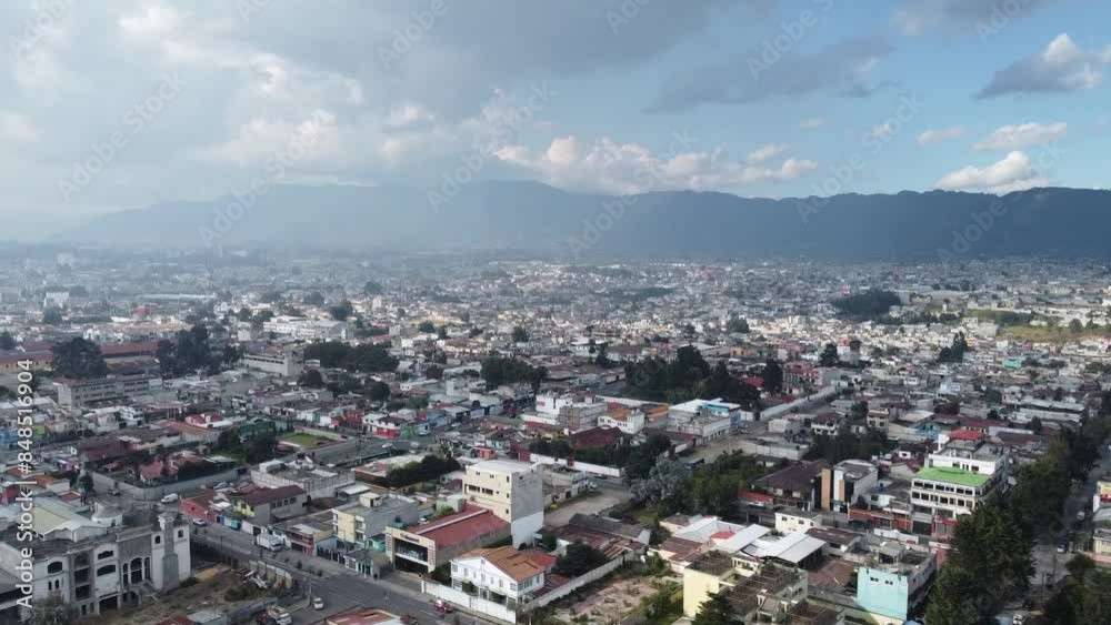 aerial drone shot in Quetzaltenango Guatemala aerial drone shot in Quetzaltenango Guatemala