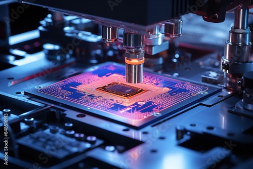 close up of a motherboard