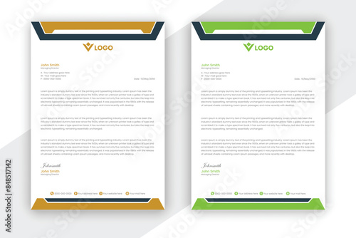 Modern letterhead design with job, success, employee, proposal, paper, document, stationery, modern, creative, abstract, vector template for your business